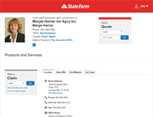 Tablet Screenshot of margieharnerinsurance.com